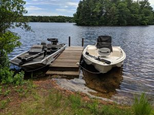 Boats and Beach near dock