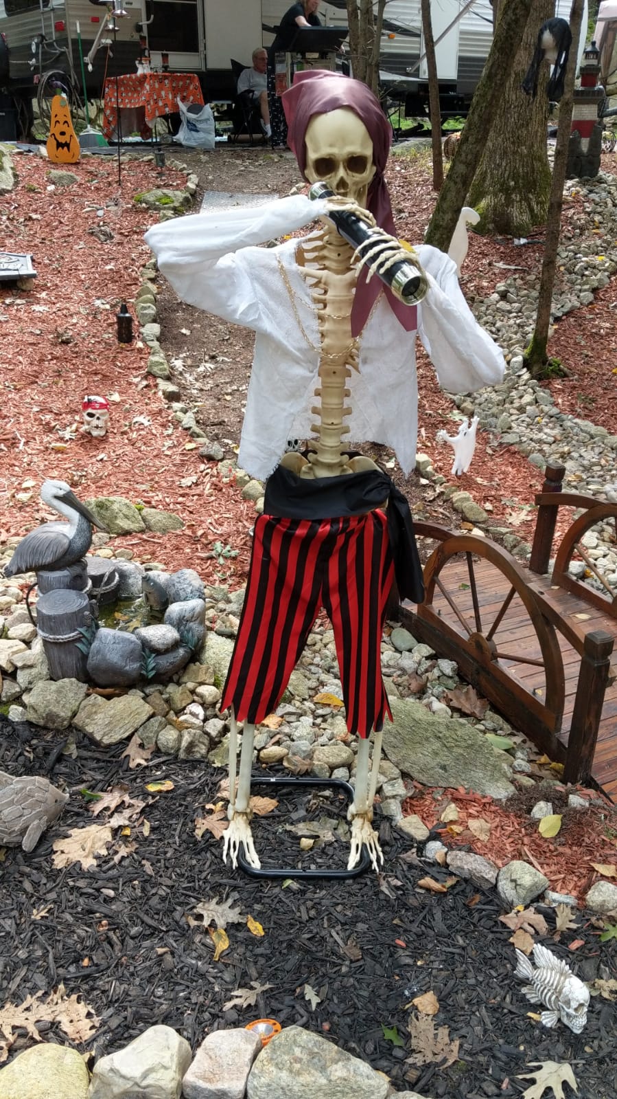 fall message to seasonal campers skeleton pirate
